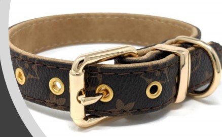 CATWALK DOG - FLOWER COLLAR BROWN