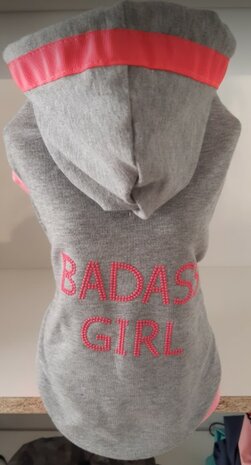 ILMD CRAZY SWEATSHIRT FUO PINK BADASS GIRL 10 247BLK