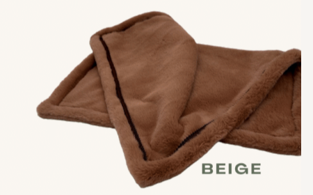 FIFI BLANKET LICHT BRUIN 70X100CM