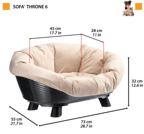 SOFA THRONE 6 ZWART