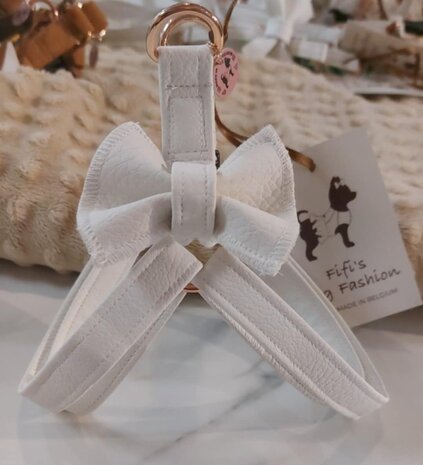 FIFI LILLY CLEAR  + BOW WHITE LEATHER + ROSE GOLD