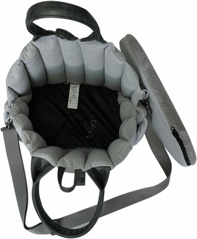AB Home & Away-Draagtas-Citybag Diana Lichtgrijs-XS 50x30x35cm