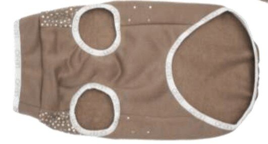LIU JO SWEATSHIRT WITH RHINESTONES CARAMEL
