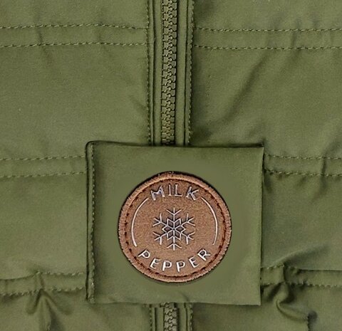 MP AUBIN JACKET HARNESS KAKI/FOURRURE MARRON