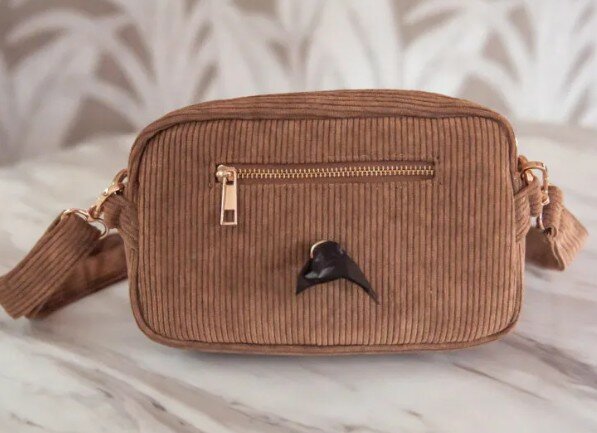 F&C FANCY DOG MOM BAG RIB BROWNY