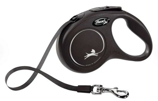 Flexi Rollijn Classic Band Zwart M
