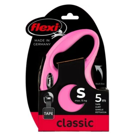 Flexi Rollijn Classic Band Roze S