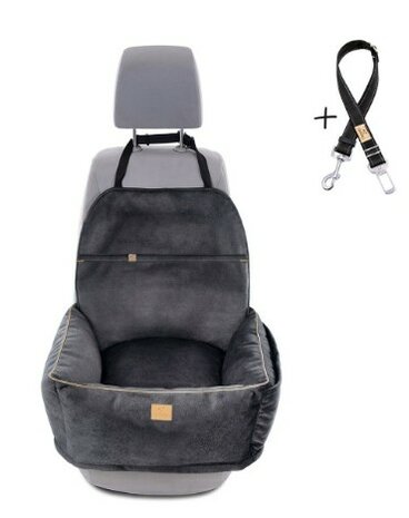 "Ero Soft" Dog Car Seat VELVET Water Repellent BLACK M