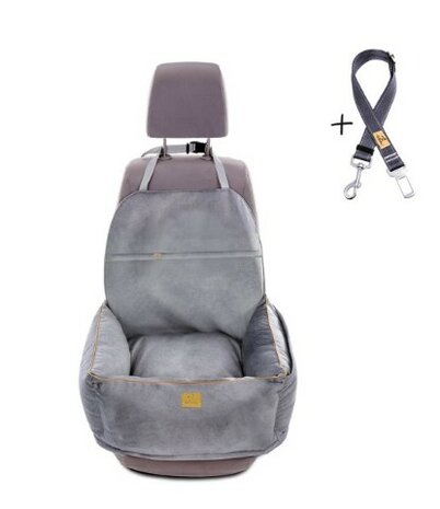 "Ero Soft" Dog Car Booster Seat VELVET GREY M