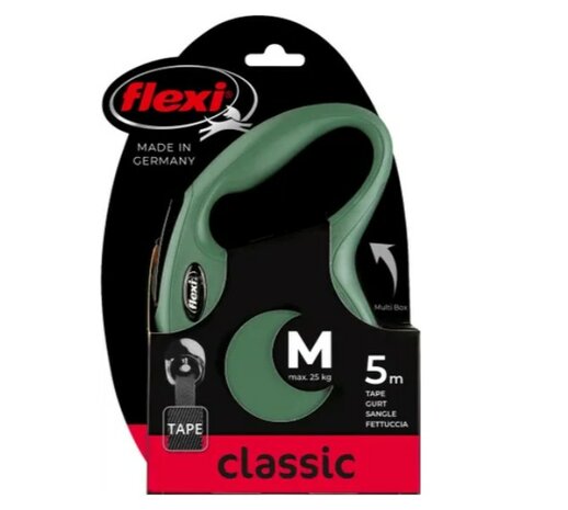Flexi Rollijn Classic Band Olijfgroen M