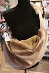 FIFI CARRIER BAG LUNO BEIGE + BEIGE FUR