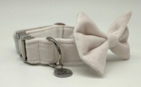 FIFI COLLAR QUINN + BOW WHITE + SILVER