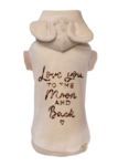 PICCOLI PETS LOVE MOON BACK CREAM HOODIE