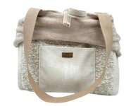 FIFI TOTO BAG ECRU VELVET + CURL ECRU S