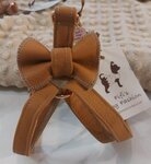 FIFI LILLY CLEAR  + BOW CAMEL LEATHER + ROSE GOLD