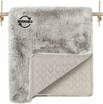 M&P MERIBEL Plaid 60x80 taupe Fourrure beige