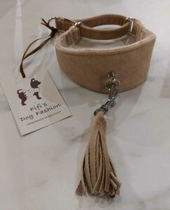 FIFI COLLAR SPEEDY BEIGE MET TASSEL